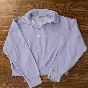 Champion Cropped Sweatshirt with Buttons